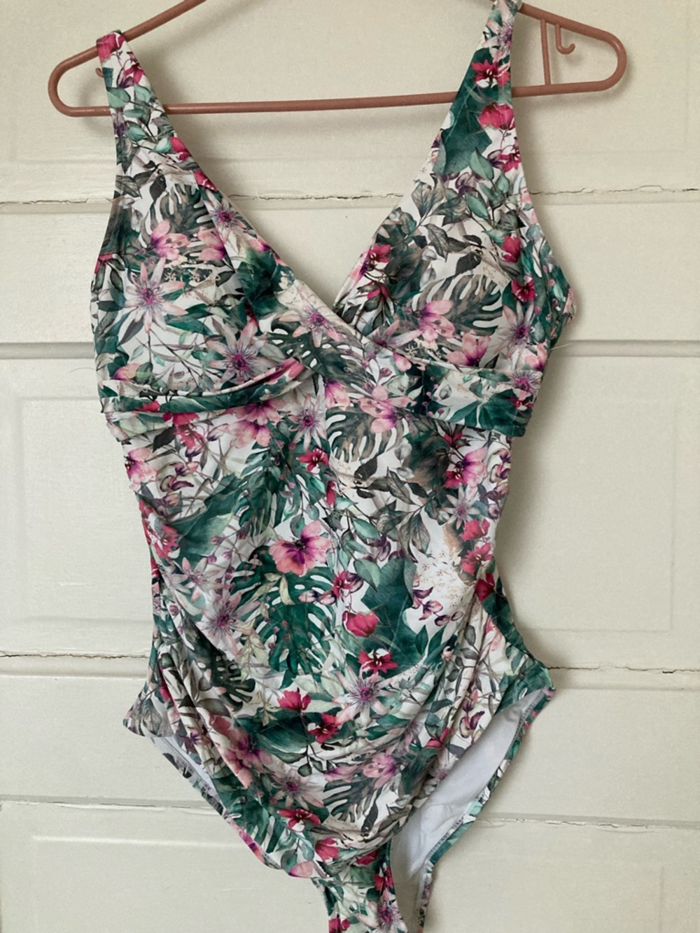 New condition Niptuck Floral One-Piece Swimsuit - Pink & Green